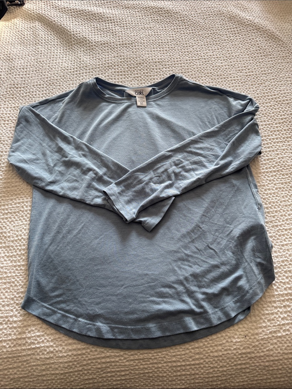 Athleta Girls Long-Sleeve Top - Light Blue